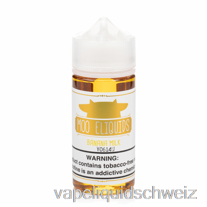 Bananenmilch - Moo E-Liquids - 100 Ml 0 Mg Vape Liquid E-Liquid Schweiz